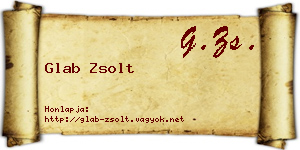 Glab Zsolt névjegykártya